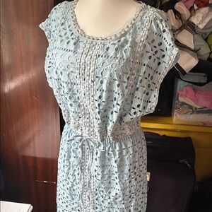 MWOT Madewell sleeveless Blue Eyelet Dress